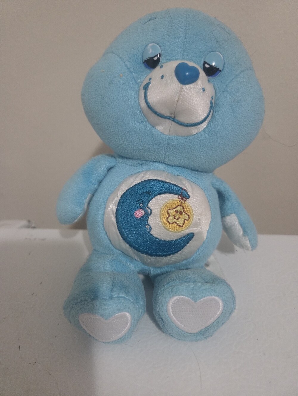 Blue Bedtime Bear With Moon On Tummy, collectable toy 9in